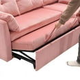 thumbnail image 6 of Modular Sectional Sofa Set, L-Shaped Sectional Sofa Couch with Reversible Chaise, 4 Seater Sofa with Pull Out Bed and Storage Seat for Living Room Small Space, Pink, 6 of 7