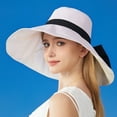 thumbnail image 6 of Sun Protection Hat , Hiking Hat Women , Travel Sun Hat Elegant Women's Wide Brim Floral Sun Hat for Beach Wedding Bridal Shower and Summer Dress Occasions, 6 of 6