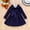 Dark Blue, variant on Spazoro Toddler Girls Jackets, Long Sleeves Warm Casual Fall Winter Cardigans for Kids Girls Dark Blue Size 120/4 T