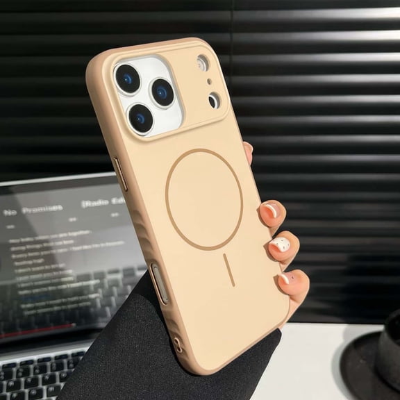 for iPhone 15 Pro Max Magnetic Case, Compatible with MagSafe, Ultra Slim TPU   PC Hybrid Protective Cover, Lightweight Shockproof Anti-Scratch Non-Slip Phone Case for Men & Women, Coffee