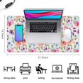 thumbnail image 5 of Long Mouse Pads for Desk,Pioneer Flower Floral Print Pattern Desk Mats on Top Of Desks, Desk Mouse Pad Extra Large with 3mm Non-Slip Base and Stitched Edge for Gaming,Office,Work,Home 31.5"x15.7", 5 of 6
