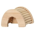 thumbnail image 4 of Serenable Hamster Wood House Hideout, Small Animal House DIY Cage Rest Tiny Gerbils Ventilated Cage Decor Cage Accessory Exploring Toys arch, 4 of 9