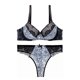 thumbnail image 1 of Gibobby Conjunto de lencería Sujetador + tangas de encaje de tamaño con sujetador sexy estampado para mujer Ropa interior sexy de reunión(Blanco, E), 1 of 3