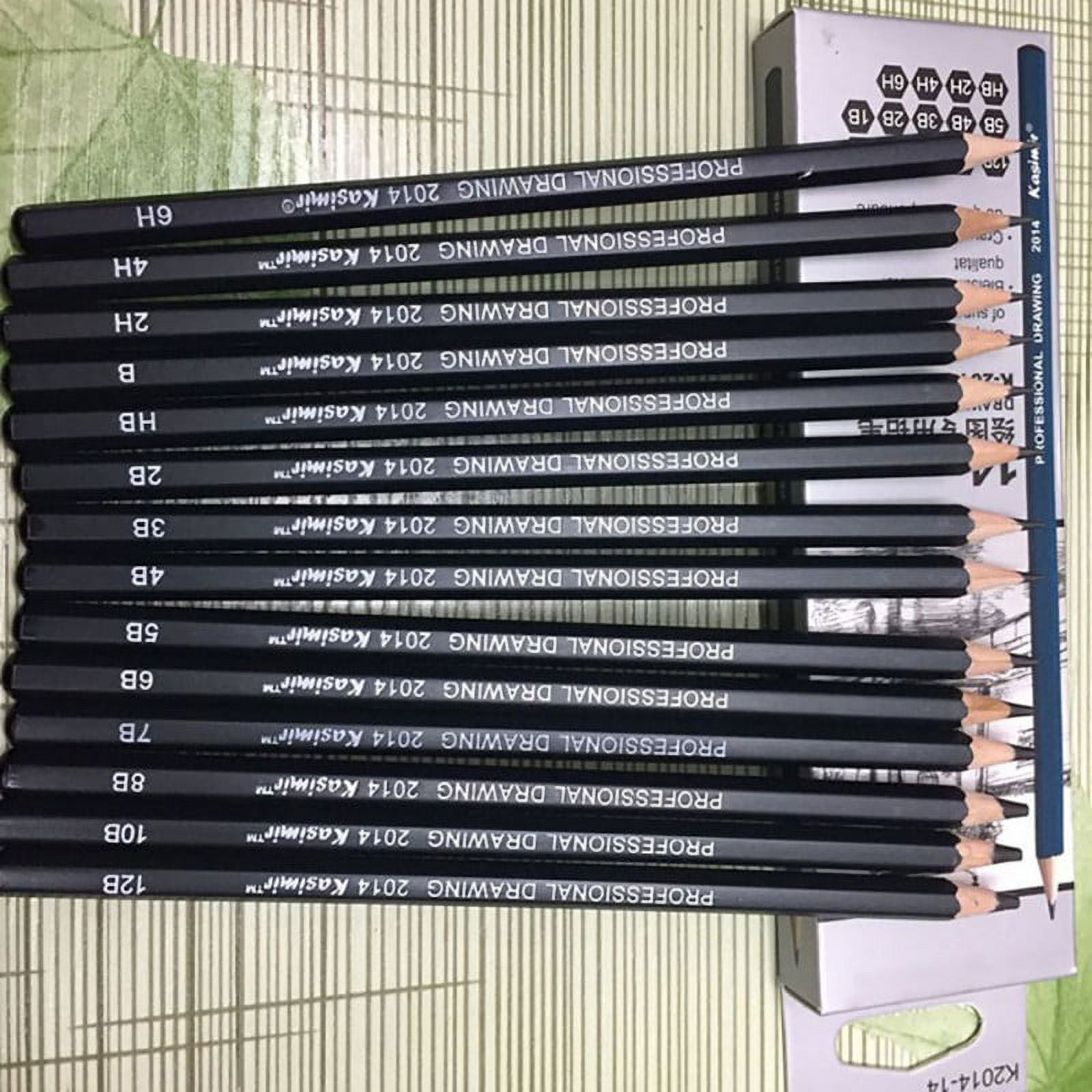 mgs Professional Drawing Sketching Pencil Set, 24 Pieces Art Pencils 14B,  12B, 10B, 9B, 8B, 7B