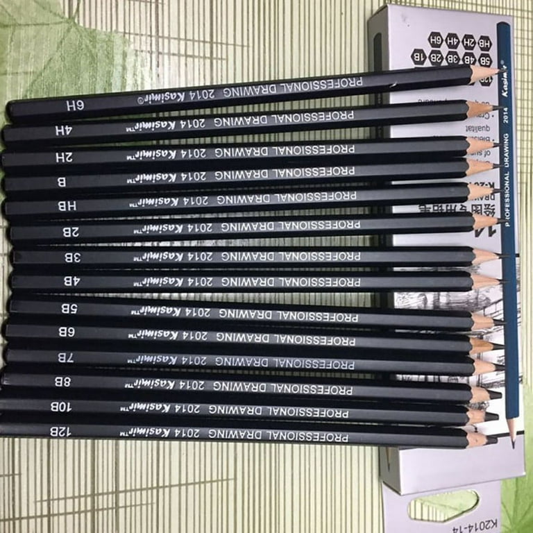 Drawing Pencils 14pcs/set 12B 10B 8B 7B 6B 5B 4B 3B 2B B HB 2H 4H 6H  Graphite Sketching Pencils Professional Sketch Pencils Set for Drawing