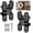 Black-2PCS, variant on Hinges for Cabinet Doors, 180 Degree Hidden Door Hinges 0.63 * 2.76Inch 2PCS - Zinc Alloy Concealed Cross Hinges in Black for Kitchen Cabinets from Door Thick(1"~1-3/8")