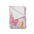 thumbnail image 2 of Flower Soft Flannel Fleece Throw Blanket, Monkey Family on Tree Branches with Minimalist Background Illustration, Cozy Plush for Indoor and Outdoor Use, 50" x 70", Pink Red Pale Coffee, by Ambesonne, 2 of 6
