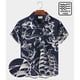 thumbnail image 3 of Camisetas gráficas de animales marinos para hombres, ropa con impresión 3D, camisas hawaianas de playa, camisetas de manga corta Y2K, ropa vintage, blusa con solapa, 3 of 5