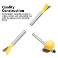 thumbnail image 3 of KOWOOD Router Bits Sets of 35B Pieces 1/4 Shank Router Bit Set T Shape Wood Milling Cutter, 3 of 6