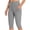 Gray, variant on QUYUON Women Capris for Summer Knee Length Leggings High Waisted Yoga Workout Exercise Capris for Casual Summer with Pockets Capris Leggings Female Yoga Capris Pants Style Q1305 , Black X-Small
