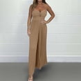 thumbnail image 2 of Sleeveless Strapless Slim Fit Jumpsuit Elegant Long Skirt Suit for Women Stylish Wrap Design Comfortable Formal Outfit, 2 of 2