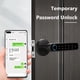 thumbnail image 1 of Cerradura de perillas de puerta compatible con Bluetooth con cerradura de manija de palanca de 2 llaves para apartamento, 1 of 9