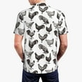 thumbnail image 4 of Balery Funny Chicken Printed Men’s Short Sleeve Polo Shirt, Midweight Men's Shirt,Golf Polo shirts -Small, 4 of 9