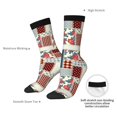 thumbnail image 6 of Honeii Patchwork In Country Style Print Adult Socks,Crew Socks,Casual Calf Socks,Daily Wear Socks for Men & Women, Perfect for Sports, Casual and Everyday Use, 6 of 6