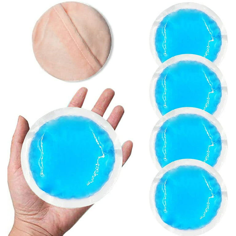 Round Reusable Gel Ice Pack 10Packs with Cloth Backing, Wisdom Teeth,  Breastfeeding, Reduce Sinus Pain, Swelling or Soreness, Cold Compress for  Fever