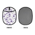 thumbnail image 2 of Pofeuu Orchids Flowers Print Silicone Pot Mat Mitten With Hanging Loop Heat Resistant Oven Mitts Non-Slip Bbq Baking Smoking Potholders, 2 of 7