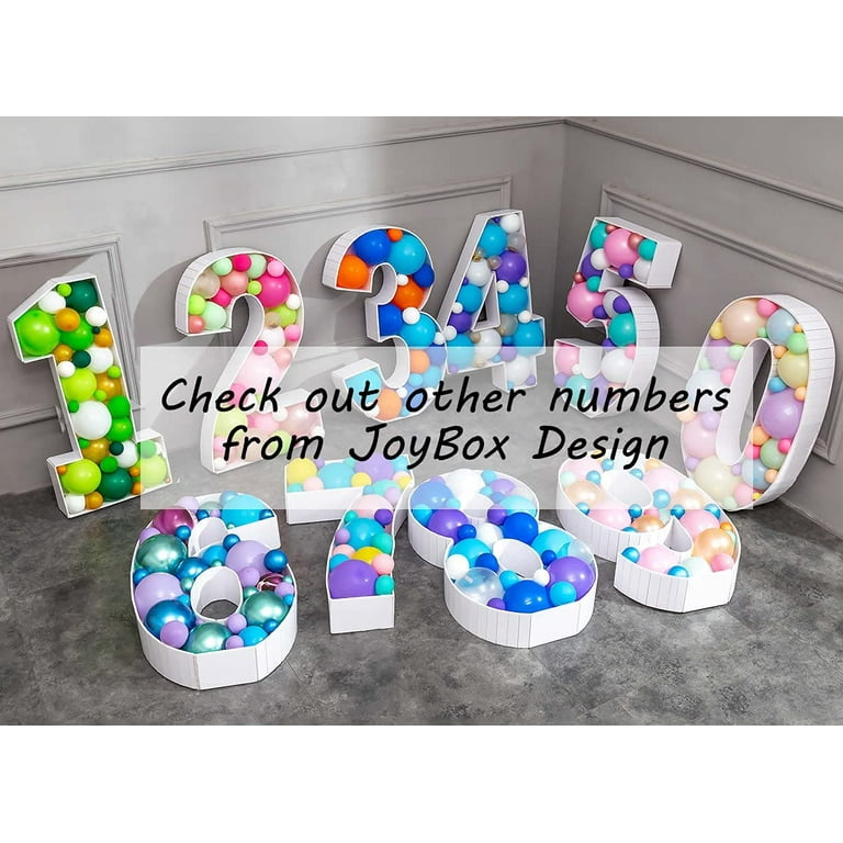 Mosaic Balloon Frame Marquee Light Up Numbers Large Foam Board Sign Cut-out  for Children Birthday Backdrop Anniversary Decoratio