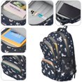 thumbnail image 4 of Unicorn and Rainbow Blue Pattern Backpack for School, Cute School Bag with Adjustable Shoulder Straps and Padded Back, 16.9"x12.6"x5.9", 4 of 5