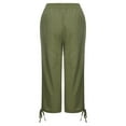 thumbnail image 6 of Owordtank Womens Loose Trouser with Pockets Cotton Casual Baggy Pants, 6 of 8