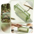 thumbnail image 2 of 1Pc Nylon Mesh Zipper Bags, 7.5" Transparent Makeup Brush Pouch, Portable Cosmetic Bags, Rectangle Pencil Case Organizer for Travel, Lipstick, Earphone, Keys - Green, 2 of 5