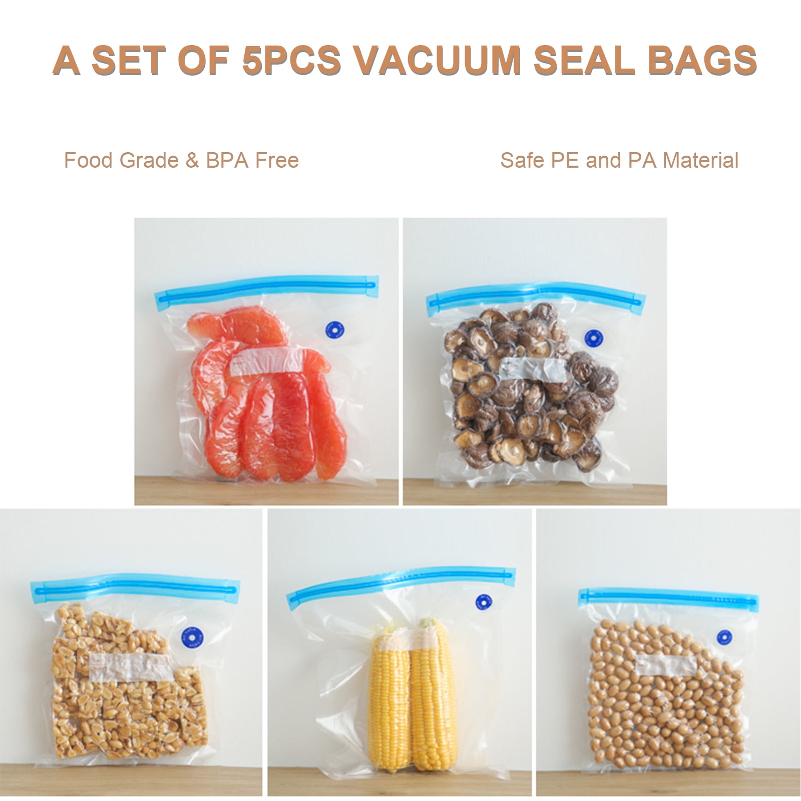 Vacuum Fresh-keeping Bags, Pumping Compressed Bags, Food Bags, Fruit Sealing  Bags, Self-sealing Bags, Cooked Food Bags, Vacuum Bags, Air Pump Need To Be  Purchased Separately - Temu