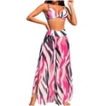 thumbnail image 2 of Trajes de baño para mujer, trajes de baño para mujer, conjuntos de bikini de cintura alta para mujer, trajes de baño de dos piezas con cordón ajustable y bloques de color, conjunto de traje de baño pa, 2 of 3
