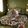 thumbnail image 4 of meiyoeat Duck Hunting Monogram Queen Comforter Set For Boys,Camouflage Pattern Initial Art Comforter Sets Queen,Black Reversible,3 Pieces,1 Comforter And 2 Pillowcases, 4 of 7