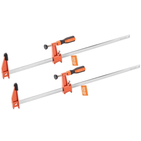 VEVOR Bar Clamps for Woodworking, 2-Pack 24 inch Opening, Lockable F-Clamp with 600 lbs Load Limit, 2-1/2 inch Depth,Cast Iron and Carbon Steel,Easy to Use, Wood Clamps for Woodworking Metal Working