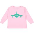 thumbnail image 3 of Inktastic Cute Teal Airplane Boys or Girls Long Sleeve Toddler T-Shirt, 3 of 5