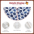 thumbnail image 4 of KLL Blue Ink Flowers Christmas Tree Skirt 30" ,Party Decorations Farmhouse for Christmas Decorations Holiday Party, 4 of 6
