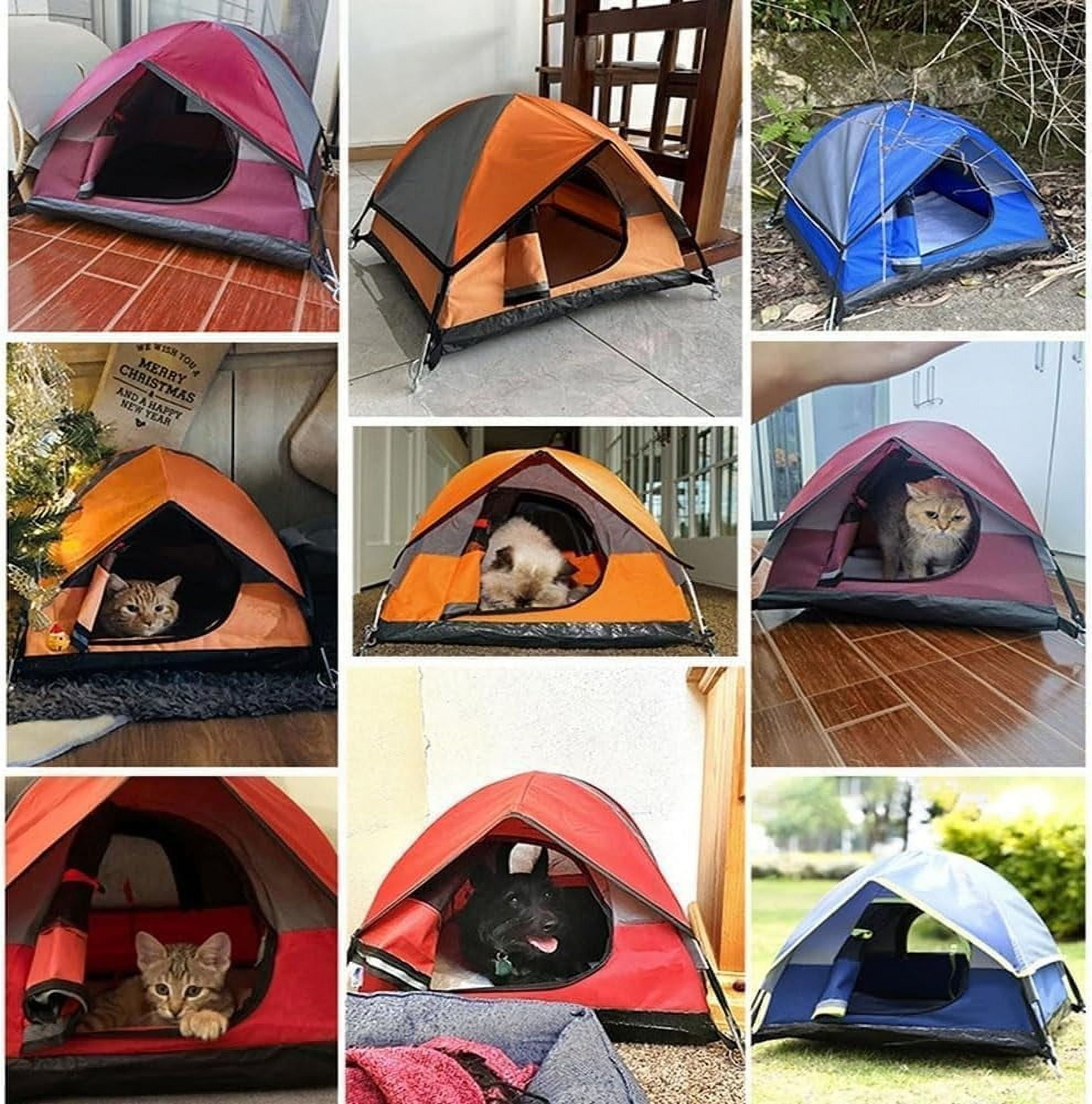 Tiny Tent-Mini Tent for Pets, Mini Display Tent with Zipper Door, Portable Waterproof Breathable Mini Cat Tent Outdoor, Large Cave Bed for Puppy & Cats Animals Sun Canopy for Camping