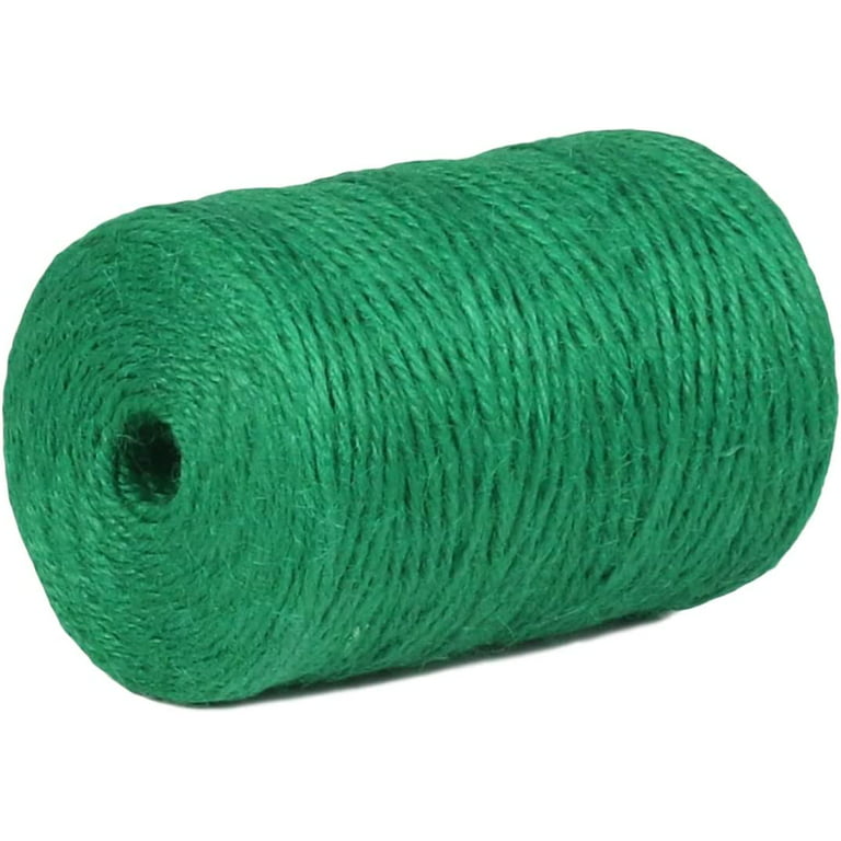 PerkHomy Natural Jute Twine 600 Feet Long Colored Twine Rope for Crafts  Gift Wrapping Packing Gardening and Wedding Decor (Green)