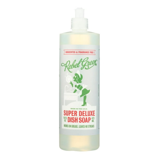 Rebel Green Dish Soap - Deluxe - Unscented - Case Of 4 - 16 Fl Oz ...