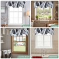 thumbnail image 6 of Tie Up Valances for Windows, Modern Sea Waves Adjustable Valance Curtains Window Treatment for Living Room, Grey White Texture Abstract Texture Rod Pocket Kitchen Curtains & Drapes 54x18 Inch, 6 of 9