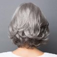thumbnail image 3 of Peluca de mujer de mediana edad Cabello de mamá Gris plateado Cabello corto y rizado Cabello voluminoso Cabello realista Cabello corto, 3 of 5