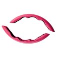 thumbnail image 2 of Embellecedor de marco para volante de coche, pegatina de decoración para camión y automóvil, Kit Interior antideslizante Universal, rojo de Automoción decorativa y accesorios Fibra de Carbono Rosa, 2 of 6