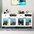 Small Wine with Glass Doors Modern Liquor Bar with LED
