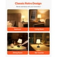 thumbnail image 6 of KFFKFF Cordless Table Lamp with Rechargeable Battery, 5200mAh Capacity, Adjustable 3-Level Brightness, Fabric Shade, Warm Light 2700-3000K, Ideal for Restaurants, Bedrooms, Bars, Black, 6 of 9