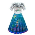 thumbnail image 3 of HAWEE Encanto Costume Mirabel Madrigal Robe Cosplay Mirabel Costume de Princesse Cape Cape Ensembles avec Sac, 3 of 7