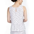 thumbnail image 2 of Cool Girl Women's Keep it Basic Cooling Printed Sleep Tank Top with Ruffle Hem, Slippers, S, 2 of 3