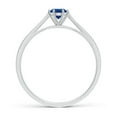 thumbnail image 2 of ANGARA Natural Tapered Shank Blue Sapphire Solitaire Ring with Diamonds in 14K White Gold for Women (Size-4mm) | September Birthstone, Anniversary, Jewelry Gift for Women | Natural Blue Sapphire Ring, 2 of 9