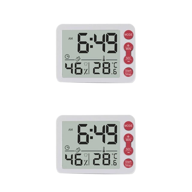 maskred Desk Digital Alarm Angle Adjustable 6 Gears Memory Function LED Projector Radio Clock Dorm Hotel Clocks Red Key 2Set