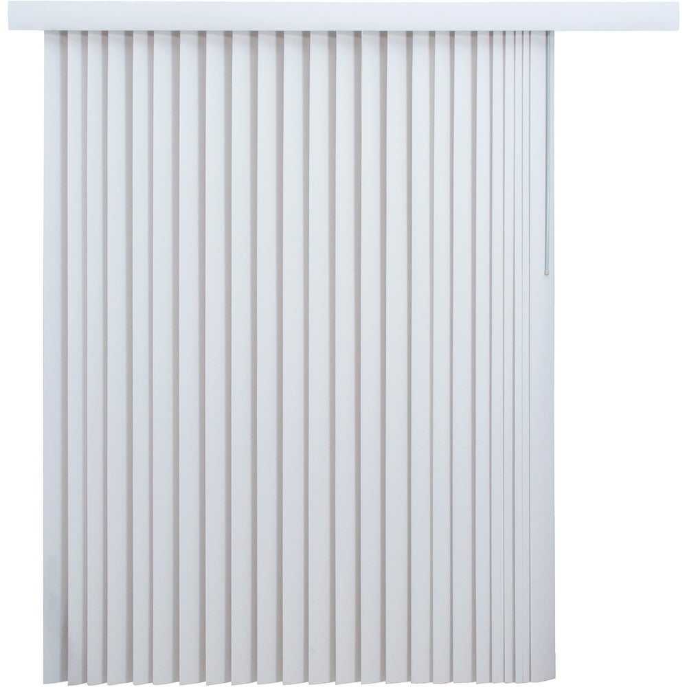 Mainstays LightFiltering Vertical Blinds 78" x 84", White Walmart