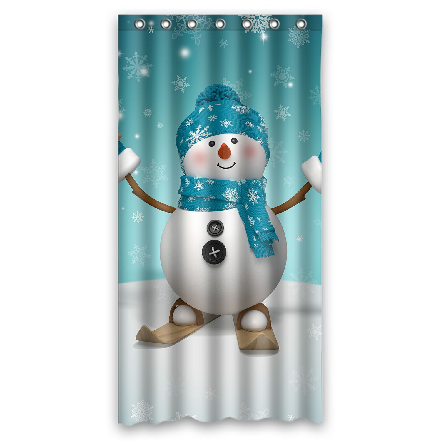 ZKGK Winter Snowman Waterproof Shower Curtain Bathroom Shower Curtian