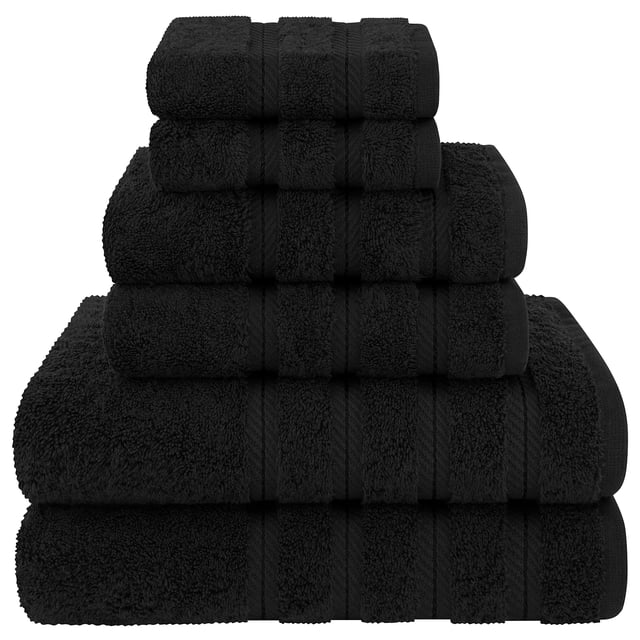 Juego de toallas American Soft Linen Luxury, 6 piezas, 100% algodón
