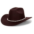 thumbnail image 4 of MIASHUI Western Cowboy Hat for Men Women Glitter Silver Sparkly Rhinestone,Coffee,One Size, 4 of 4