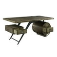 thumbnail image 5 of ACME Brancaster Aluminum 2-Drawers Executive Desk with USB Port in Bronze, 5 of 8