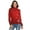 Elegant Red Christmas with Snowflake, variant on Elegant Gold Christmas Snowflake Women's Turtleneck Sweater Long Sleeve Ribbed Fitted Turtle Neck Casual Fall Winter Collection Top L