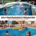 thumbnail image 5 of COLIKES Pool Basketball Hoop Poolside and Volleyball Set 2-in-1,  Adjustable Volleyball Net for Pool, Water Basketball Goal, Sports Toy Games for Adults, Teens, Inground, Swimming, 5 of 8