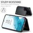 thumbnail image 4 of Feishell for Samsung Galaxy S22 Case with Card Holder, Wallet Case for Women Men with RFID Blocking, Durable PU Leather Kickstand Magnetic Clasp Shockproof Phone Case,Black, 4 of 9